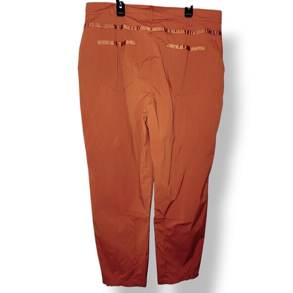 Standard Cloth Urban Outfitters Mens Large Nylon Tech Pant Cargo Orange Pockets - Picture 6 of 6